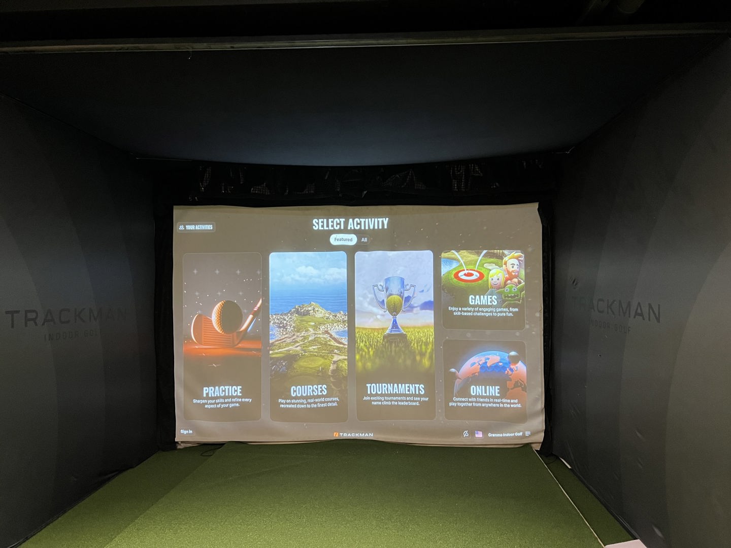 Golfspill på simulator høst 2025